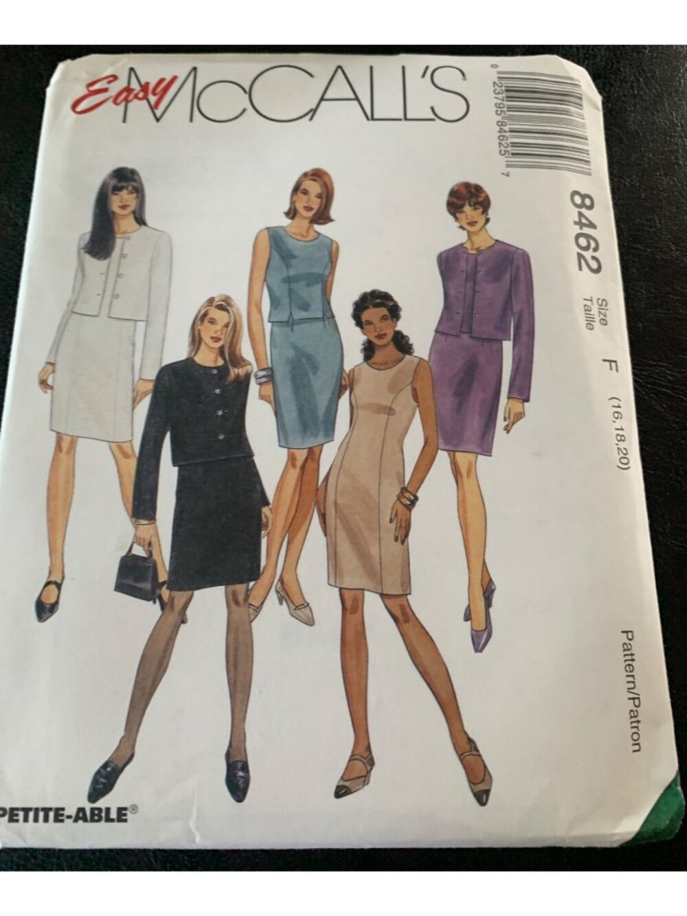 McCall's Misses Dress Shirt Coat Skirt Sewing Pattern Size 16 18 20 8462 Uncut